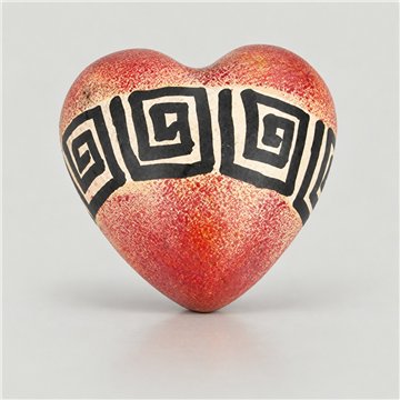 Pisapapeles corazon espiral naranja 7cm