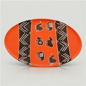 Plato oval PJK 6 animales 30cm