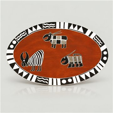 Plato oval PJK 3 animales 30cm