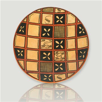 Plato PJK flores ocre 30cm