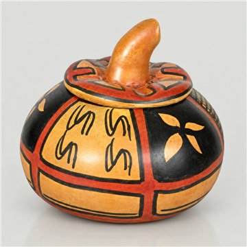 Calabaza PJK flores ocre 11x11cm