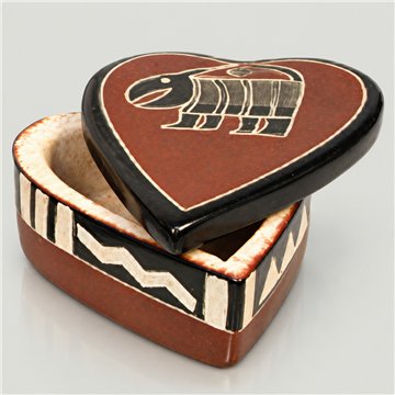 Caja corazon PJK 3 animales 9x13cm