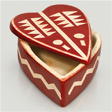 Caja corazon PJK geometricos 9x13cm