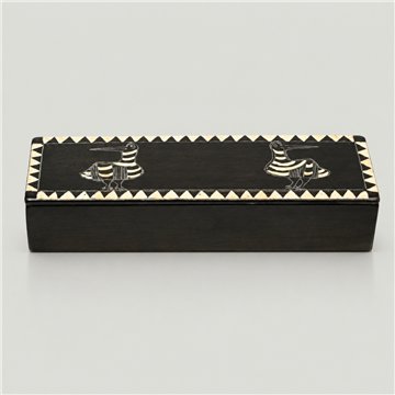Caja rect. PJK pajaro negro 20cm