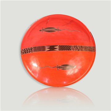 Bowl lagarto rojo-marron surtido 40cm