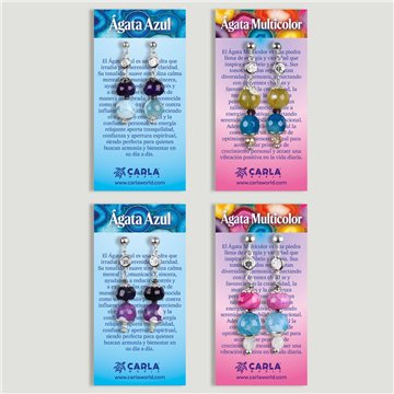 Boucles d’oreilles ARGENT. Multicolore + zircon. Formes assorties
