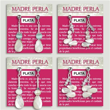 Boucles d’oreilles ARGENT. Petite perle + cristal. Assorties  