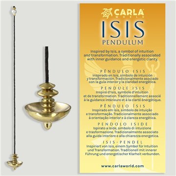 Péndulo metal. Egipcio Isis con cordón. 8gr aprox
