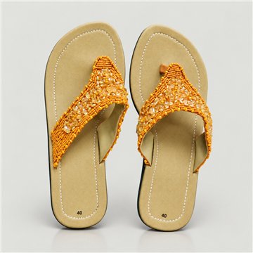 Sandálias Pedras Preciosas Mulher Laranja Várias Medidas t:38/39x2/40x2/41