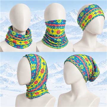 Neck warmer. Polyester. Model Star border