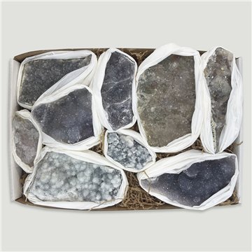 Caja Flor de Amatista. 1,4 a 1,8kgs
