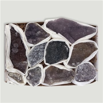 Caja Flor de Amatista. 1,4 a 1,8kgs