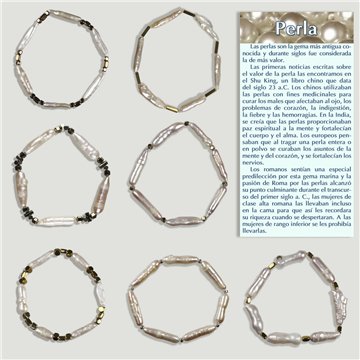Bracelet de perles allongé avec hématite. Couleurs assorties