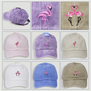 Casquette. 12. Coton 100%. Flamants roses. Assortis