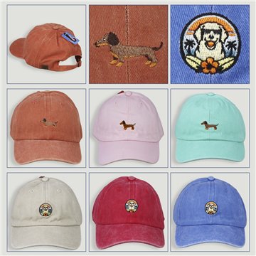 Gorra. 16. Algodón 100%. Perros. Surtidos