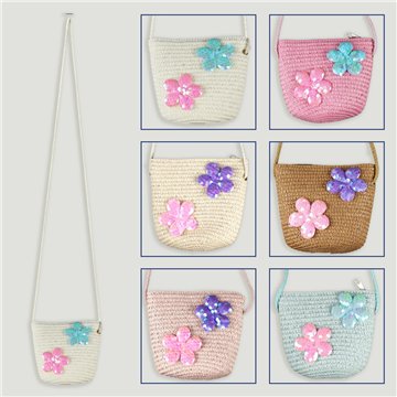 Bolso infantil. 09. Modelo 2 flores metalizadas. Colores surtidos