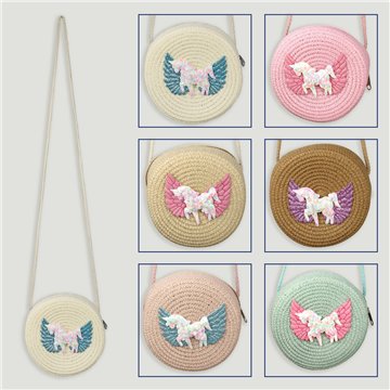 Bolso infantil. 14. Modelo unicornio alas. Colores surtidos