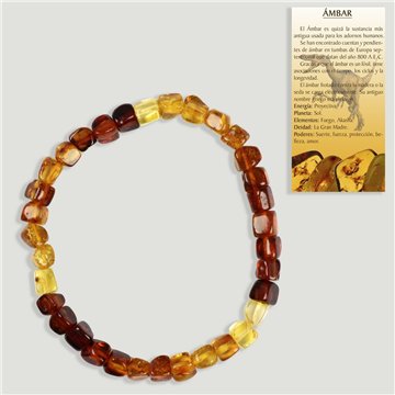 AMBER. Elastic bracelet. Rolled 7 mm